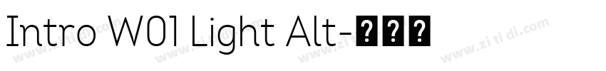 Intro W01 Light Alt字体转换 Intro W01 Light Alt字体转换
